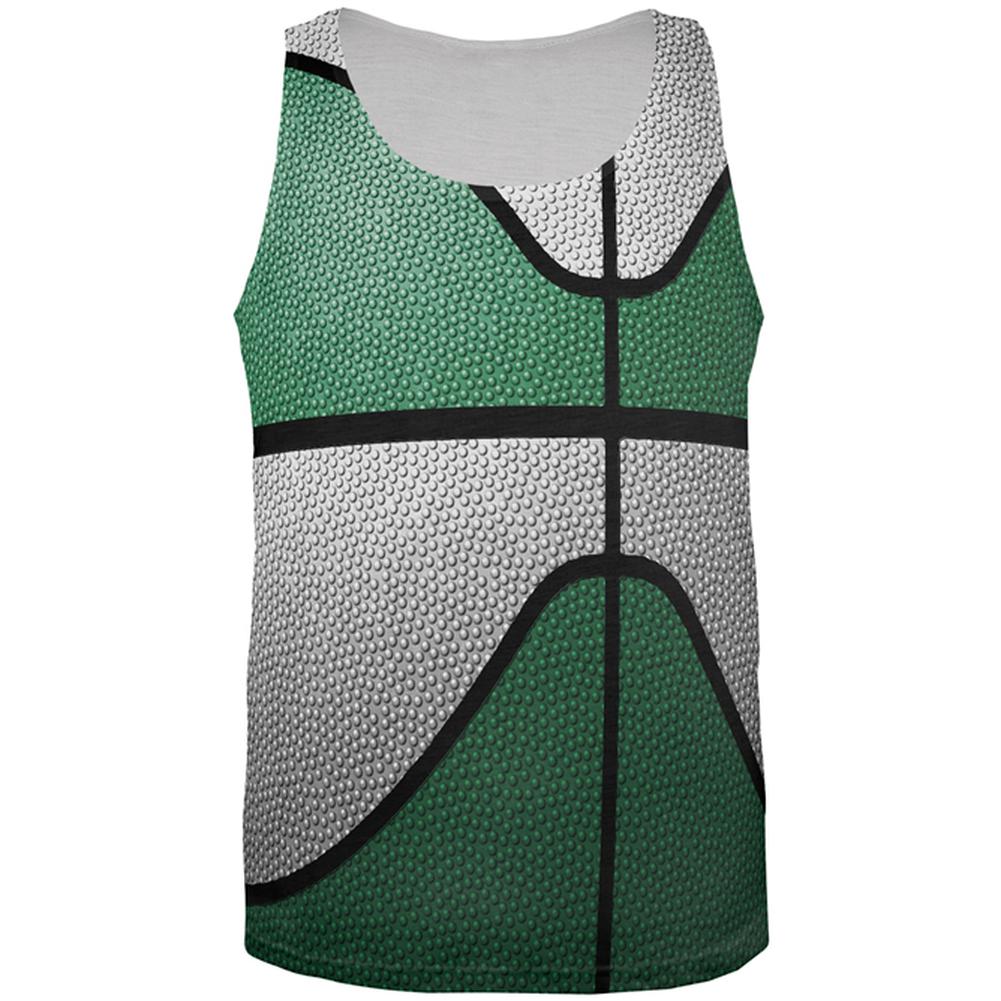 Championship Basketball Irish Green and White All Over Mens Tank Top Men's Tank Tops Old Glory 2XL Multi 