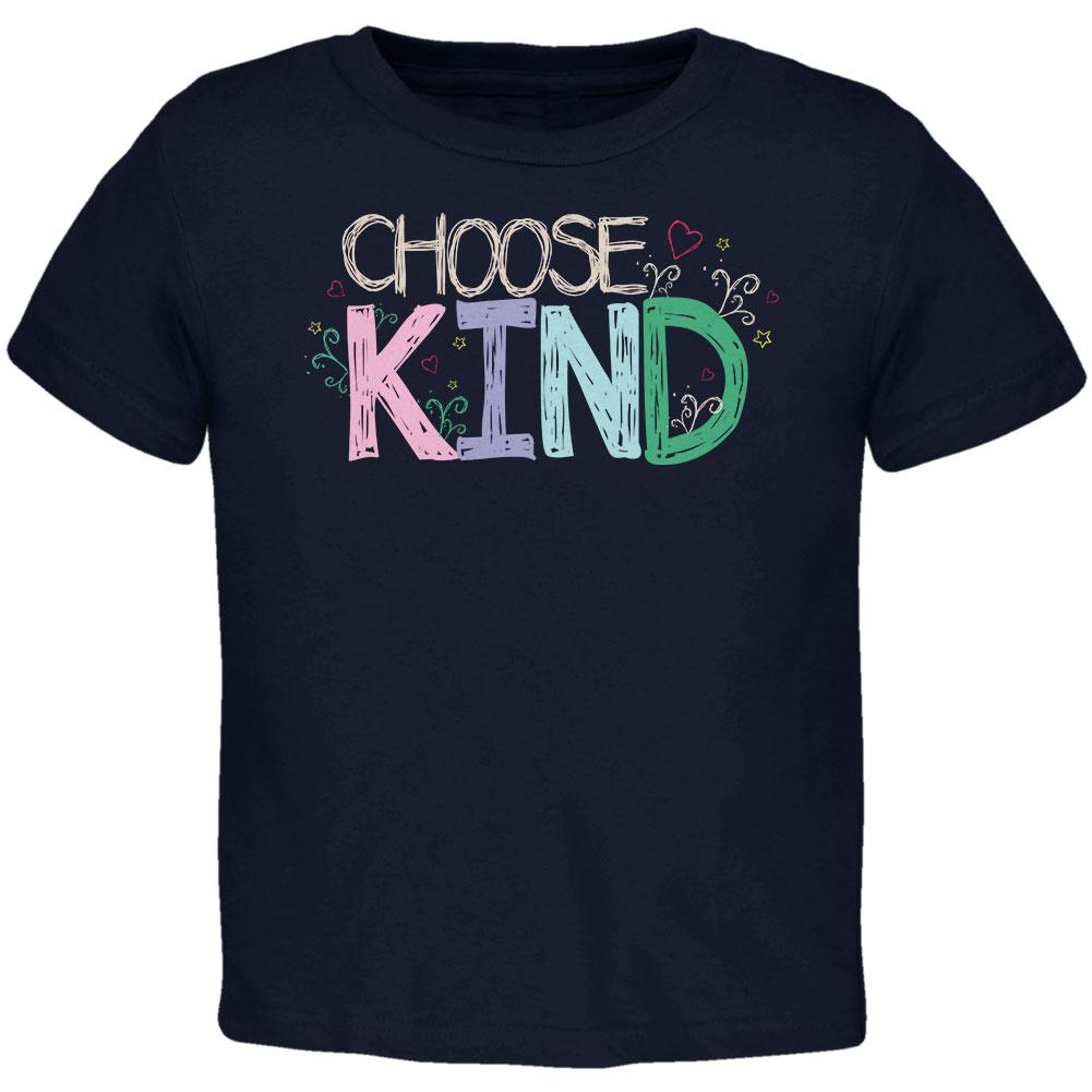 Anti-Bully Choose Kind Sketch Toddler T Shirt Toddler T-Shirts Old Glory 2T Navy 