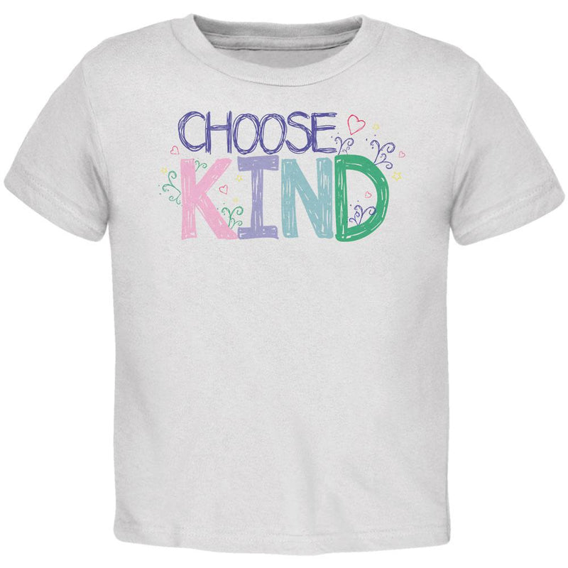 Anti-Bully Choose Kind Sketch Toddler T Shirt Toddler T-Shirts Old Glory 2T White 