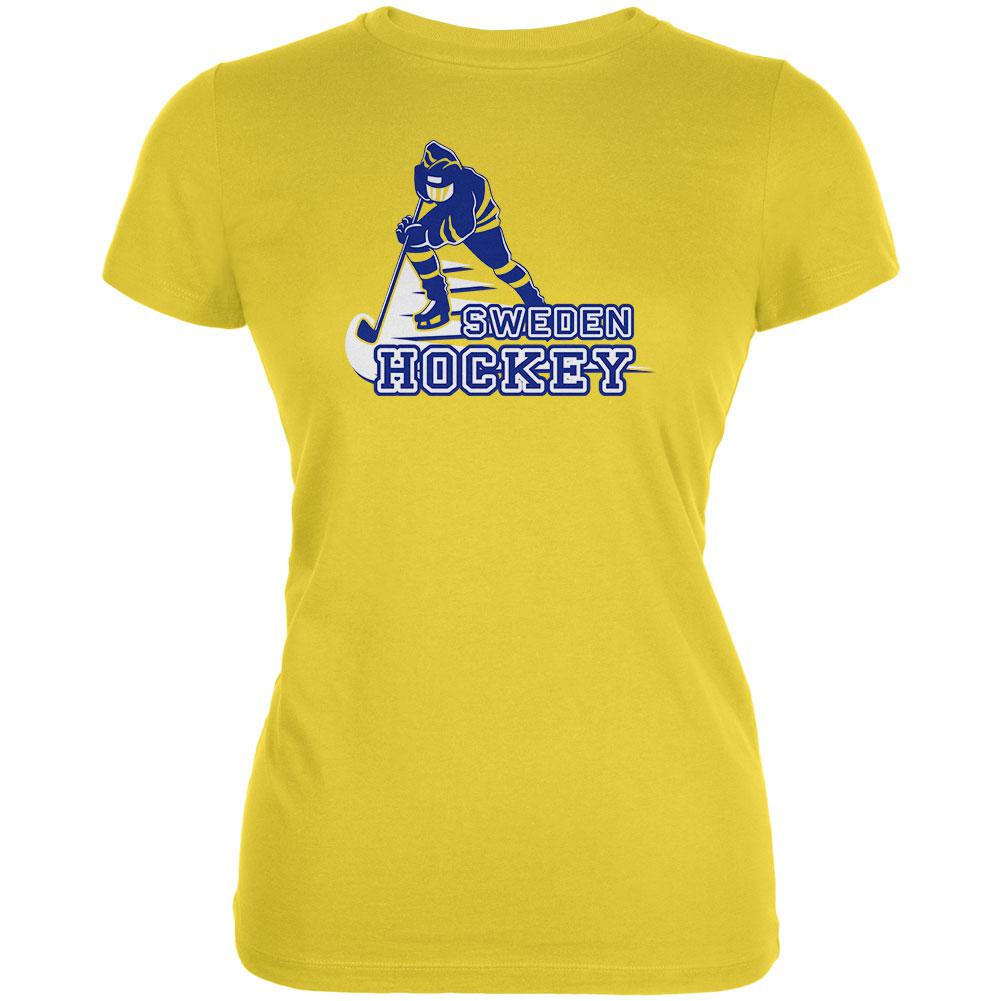 Fast Hockey Player Country Sweden Juniors Soft T Shirt Juniors T-Shirts Old Glory 2XL Sunshine 