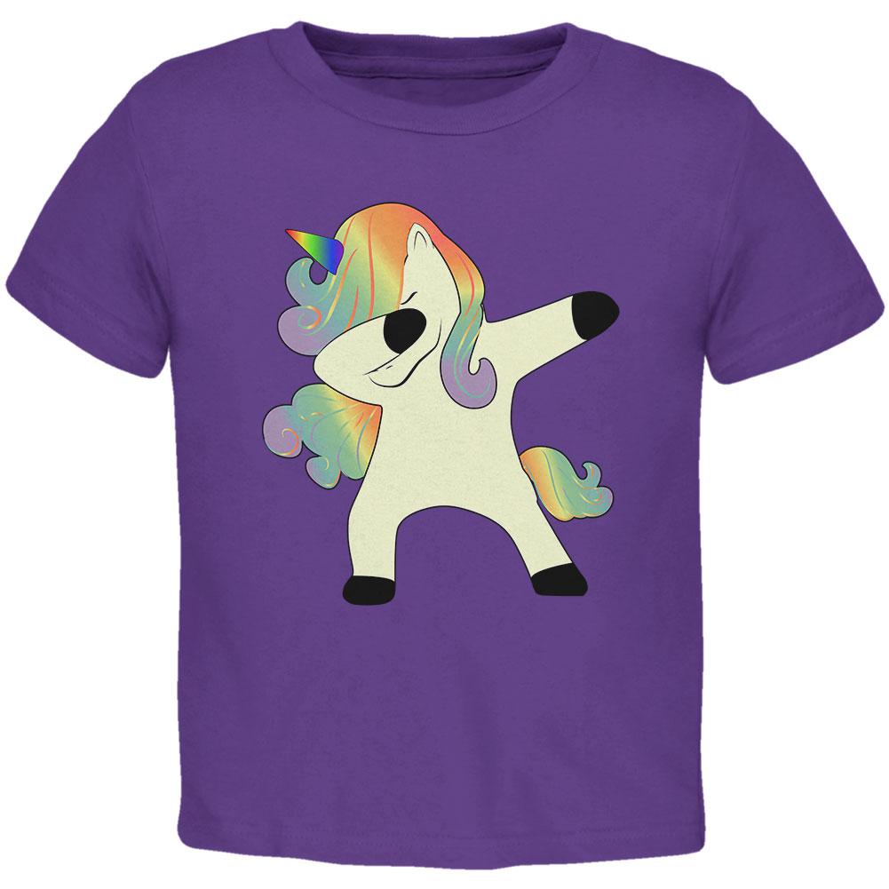 Dabbing Unicorn Toddler T Shirt Toddler T-Shirts Old Glory 2T Purple 