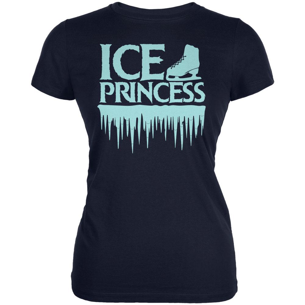 Ice Princess Figure Skating Juniors Soft T Shirt Juniors T-Shirts Old Glory 2XL Navy 