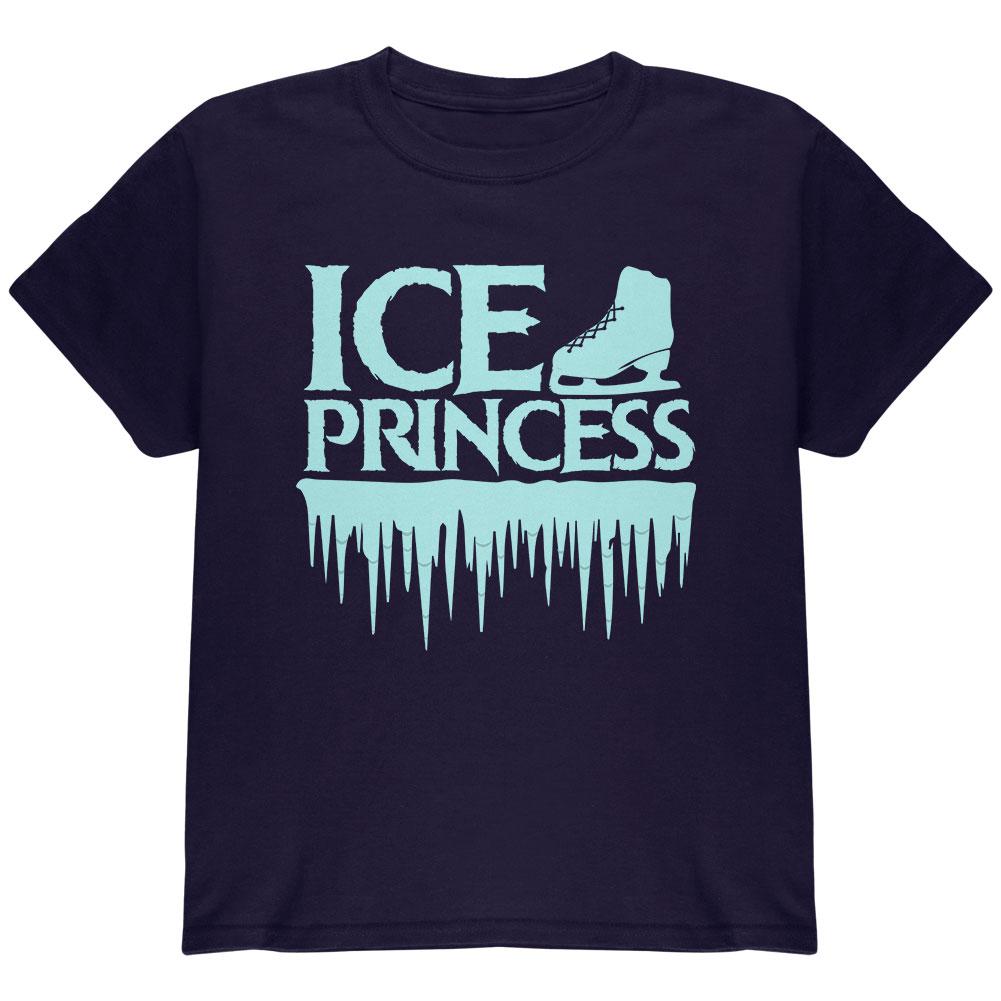 Ice Princess Figure Skating Youth T Shirt Youth T-Shirts Old Glory LG Navy 