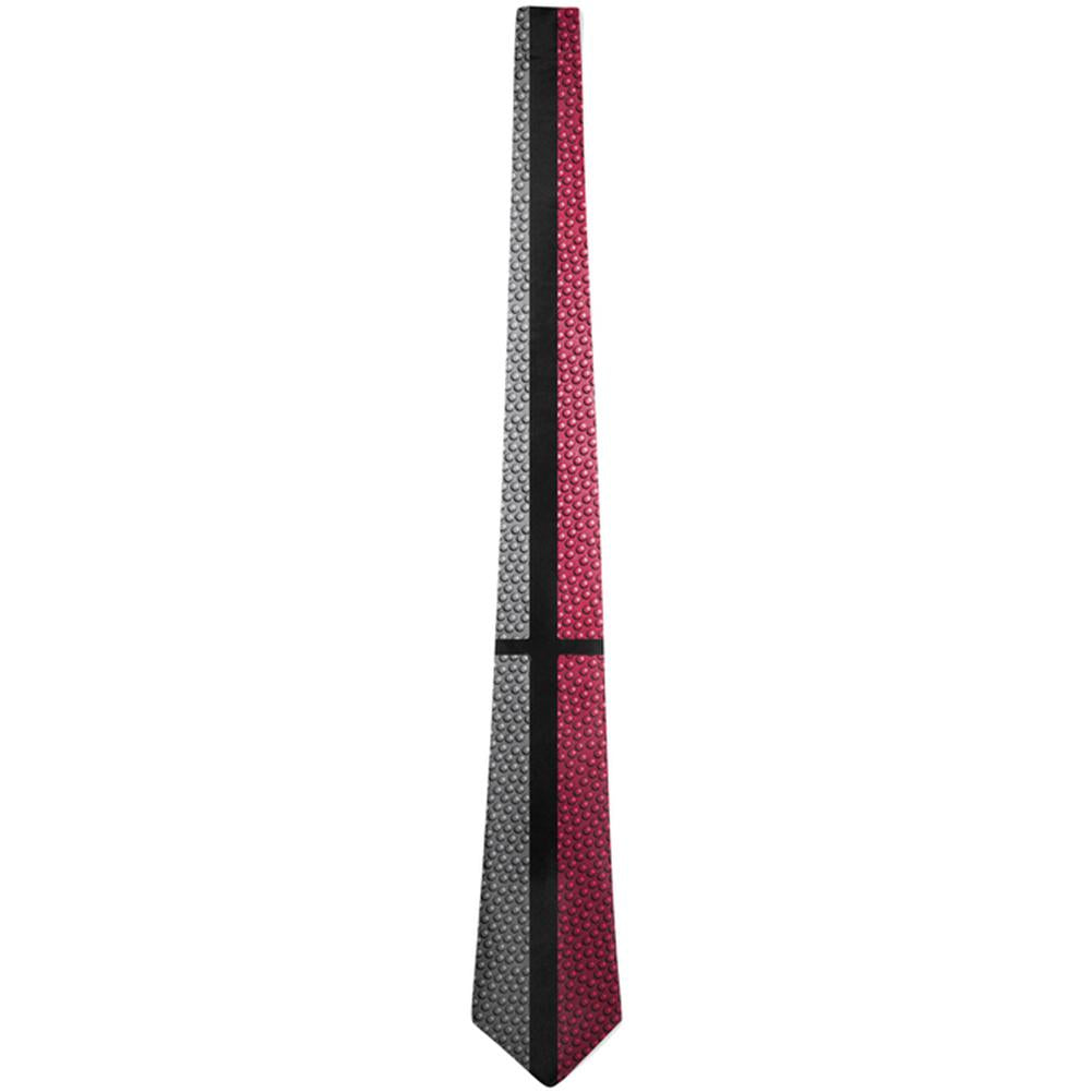 Championship Basketball Red and Silver All Over Neck Tie Ties global   