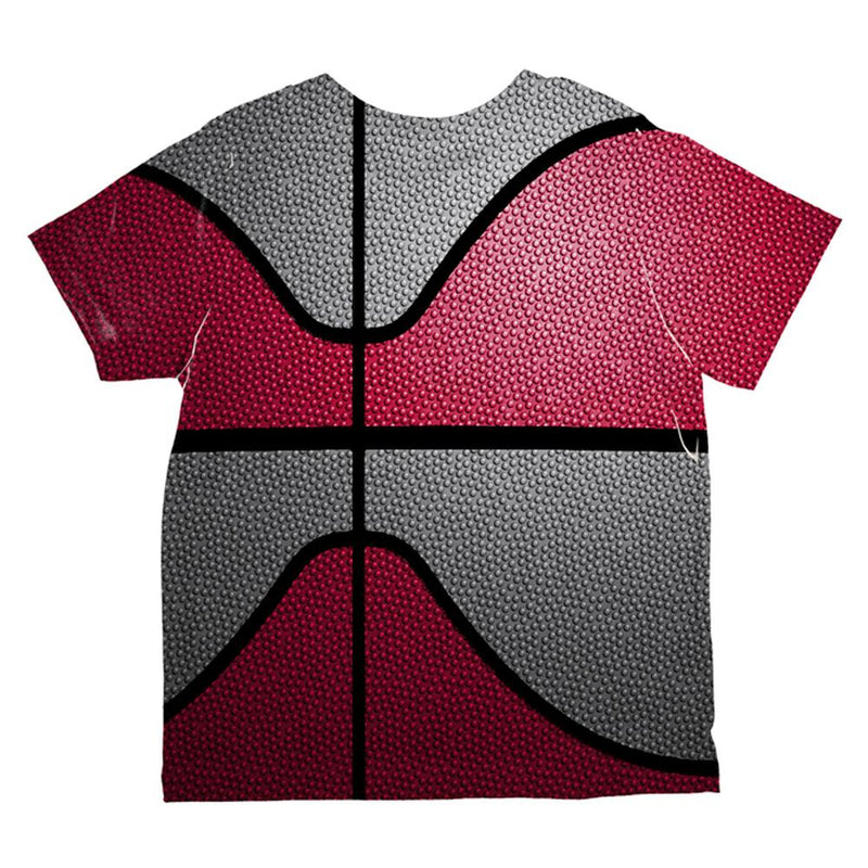 Championship Basketball Red and Silver All Over Toddler T Shirt Toddler T-Shirts global   