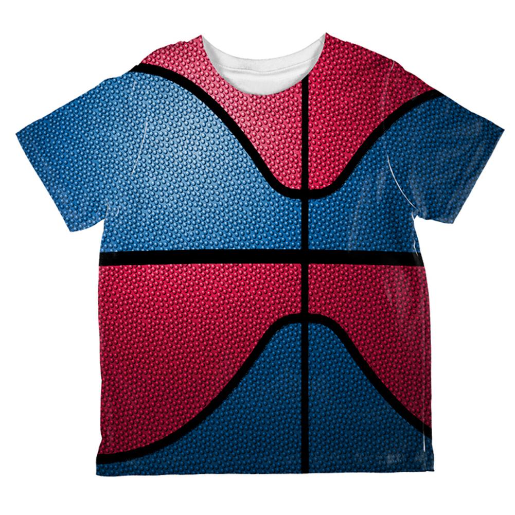 Championship Basketball Blue and Red All Over Toddler T Shirt Toddler T-Shirts Old Glory 2T Multi 