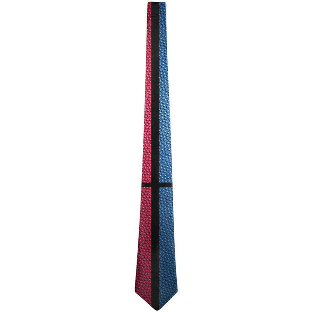 Championship Basketball Blue and Red All Over Neck Tie Men's Neck Ties Old Glory OS Multi 