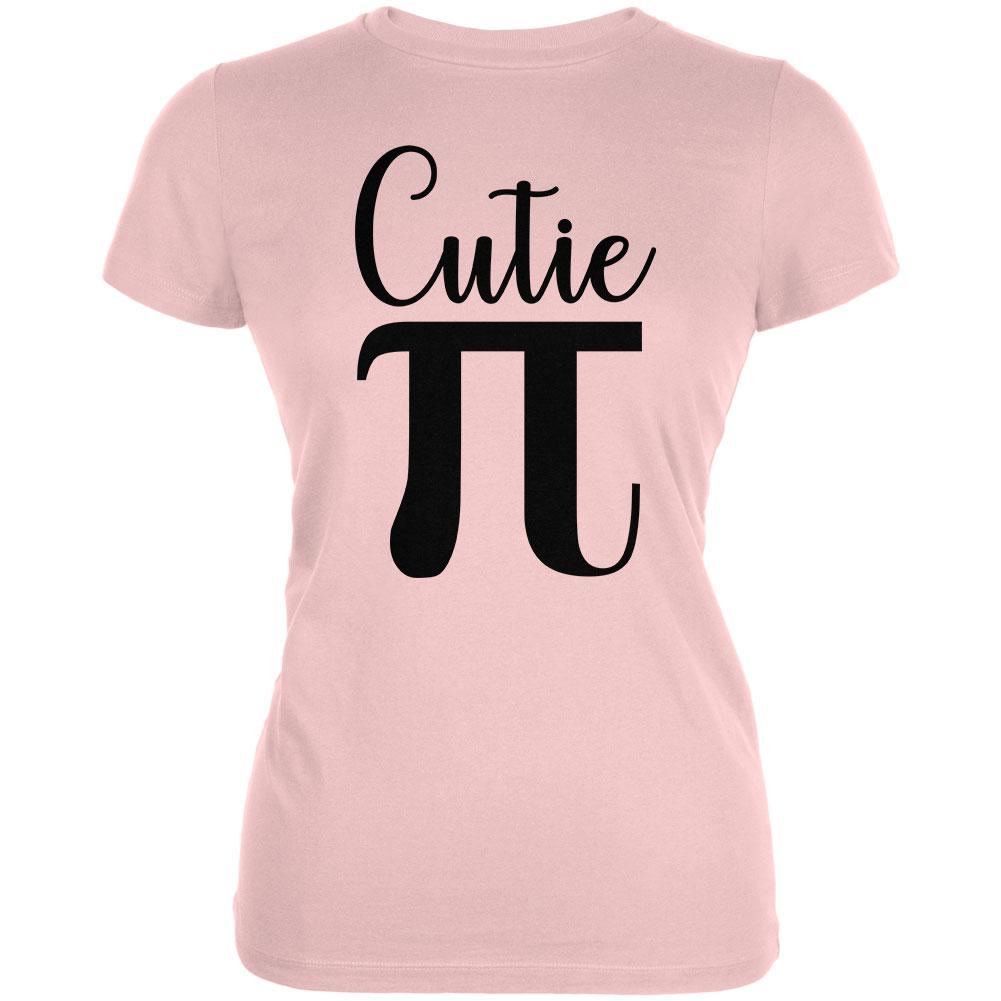 Pi Day Cutie Math Pun Juniors Soft T Shirt Juniors T-Shirts Old Glory 2XL Blush Pink 