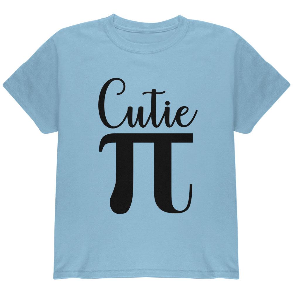 Pi Day Cutie Math Pun Youth T Shirt Youth T-Shirts Old Glory LG Light Blue 