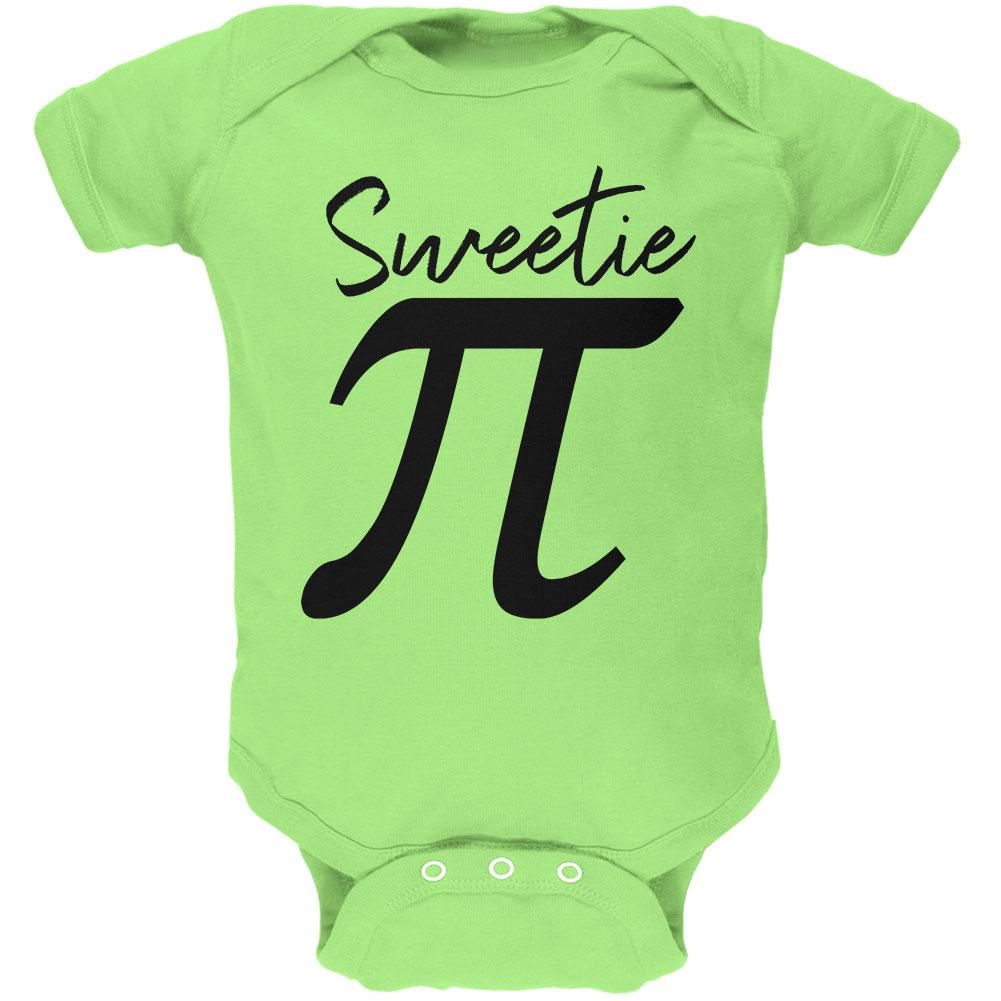 Pi Day Sweetie Math Pun Soft Baby One Piece Baby One Piece Old Glory 0-3M Key Lime 