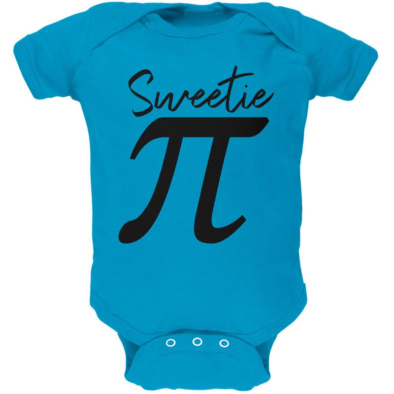 Pi Day Sweetie Math Pun Soft Baby One Piece Baby One Piece Old Glory 0-3M Turquoise 