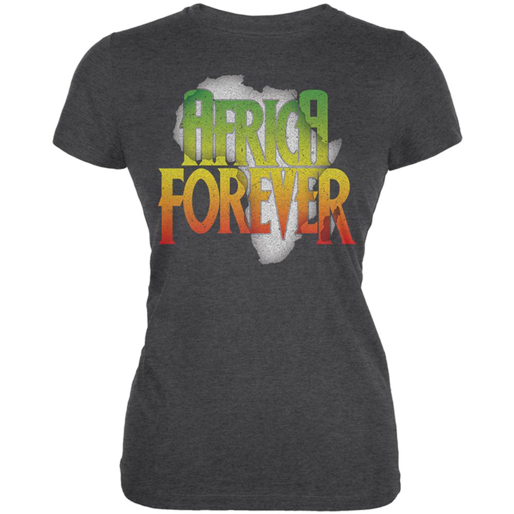 Africa Forever Juniors Soft T Shirt Juniors T-Shirts Old Glory MD Deep Heather 