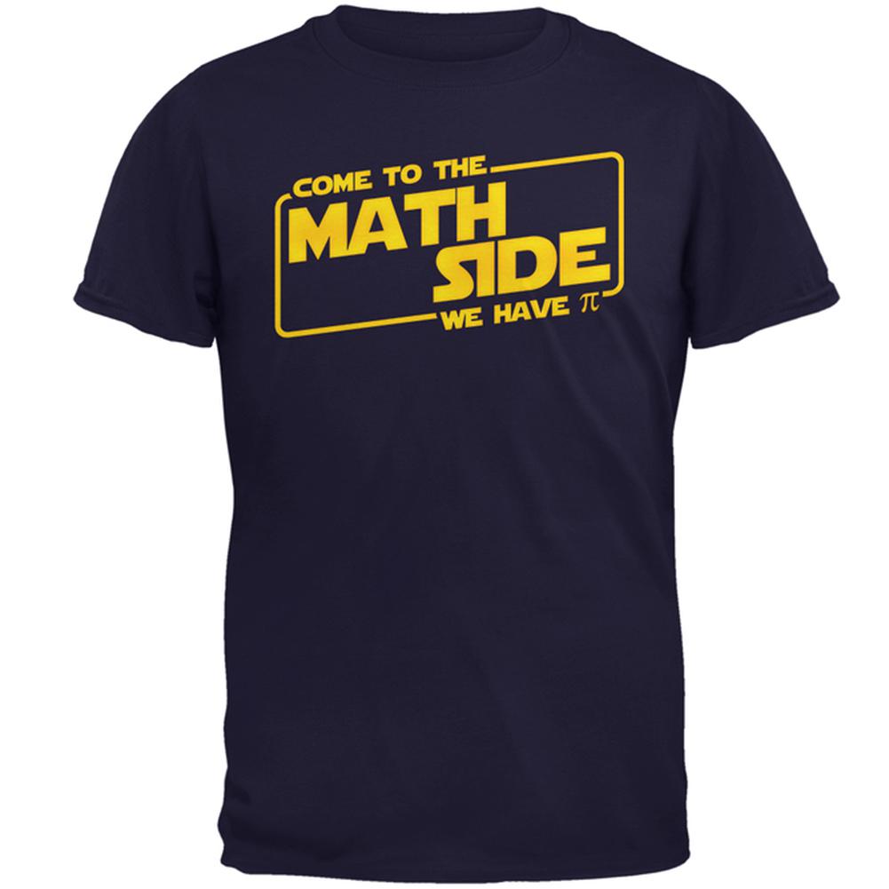 Come to the Math Side We have Pi Mens T Shirt Men's T-Shirts Old Glory 2XL Navy 