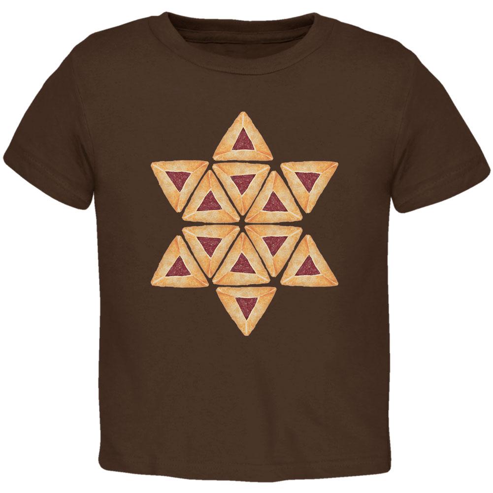 Purim Hamantash Hamantaschen Jewish Star Costume Toddler T Shirt Toddler T-Shirts Old Glory 2T Brown 