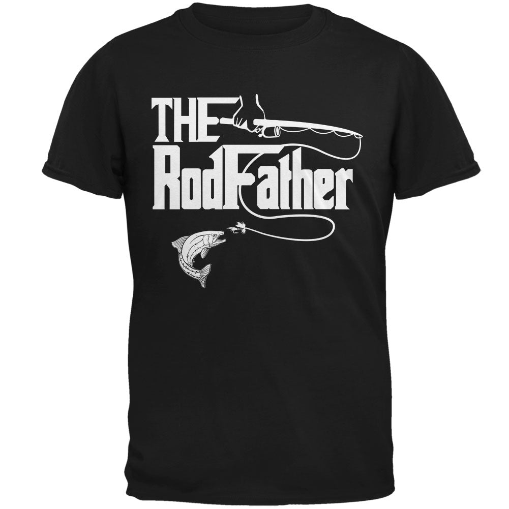 Father's Day Rod Father Fishing Mens T Shirt Men's T-Shirts Old Glory 5XL Black 