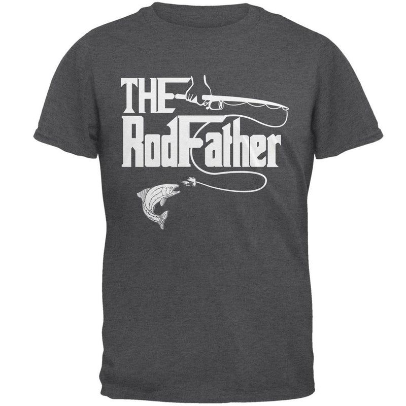 Father's Day Rod Father Fishing Mens T Shirt Men's T-Shirts Old Glory 2XL Grey 