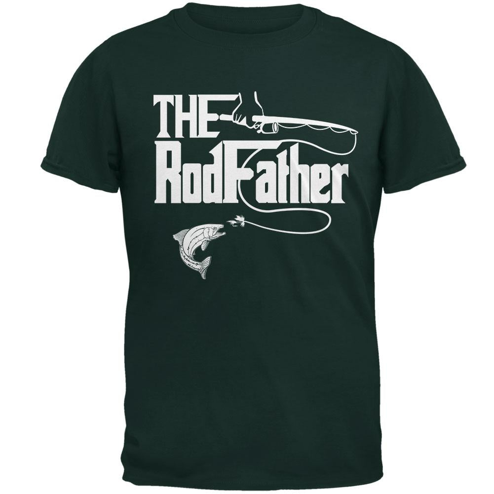 Father's Day Rod Father Fishing Mens T Shirt Men's T-Shirts Old Glory 2XL Green 