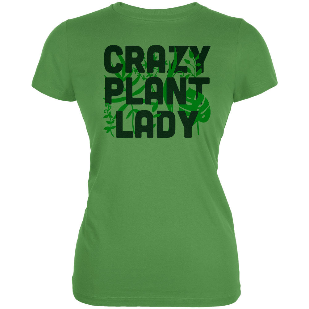 Gardening Crazy Plant Lady Juniors Soft T Shirt Juniors T-Shirts Old Glory MD Leaf 