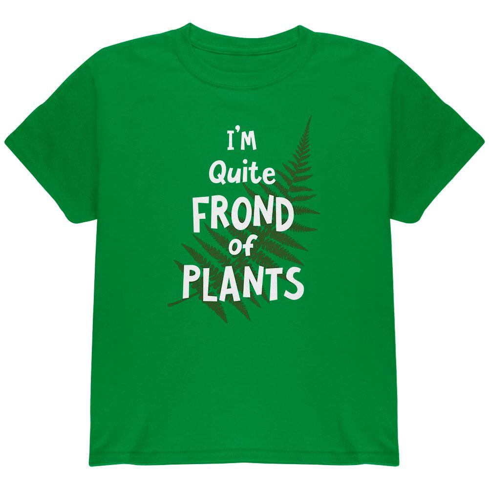 Gardening I'm Quite Frond Fond of Plants Youth T Shirt Youth T-Shirts Old Glory LG Irish Green 