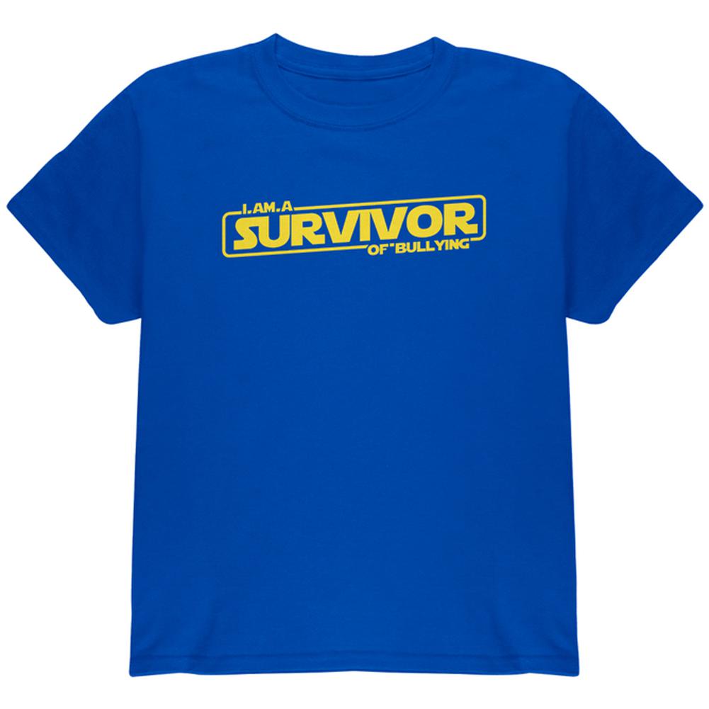 Survivor of Bullying Youth T Shirt Youth T-Shirts Old Glory LG Royal 