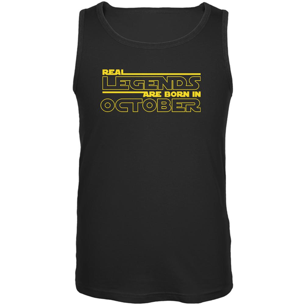 Real Legends are Born in October Mens Tank Top Men's Tank Tops Old Glory 2XL Black 