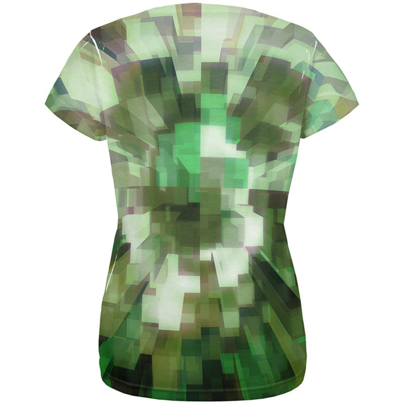 World Game Builder Camo Blocks All Over Womens T Shirt Women's T-Shirts Old Glory   