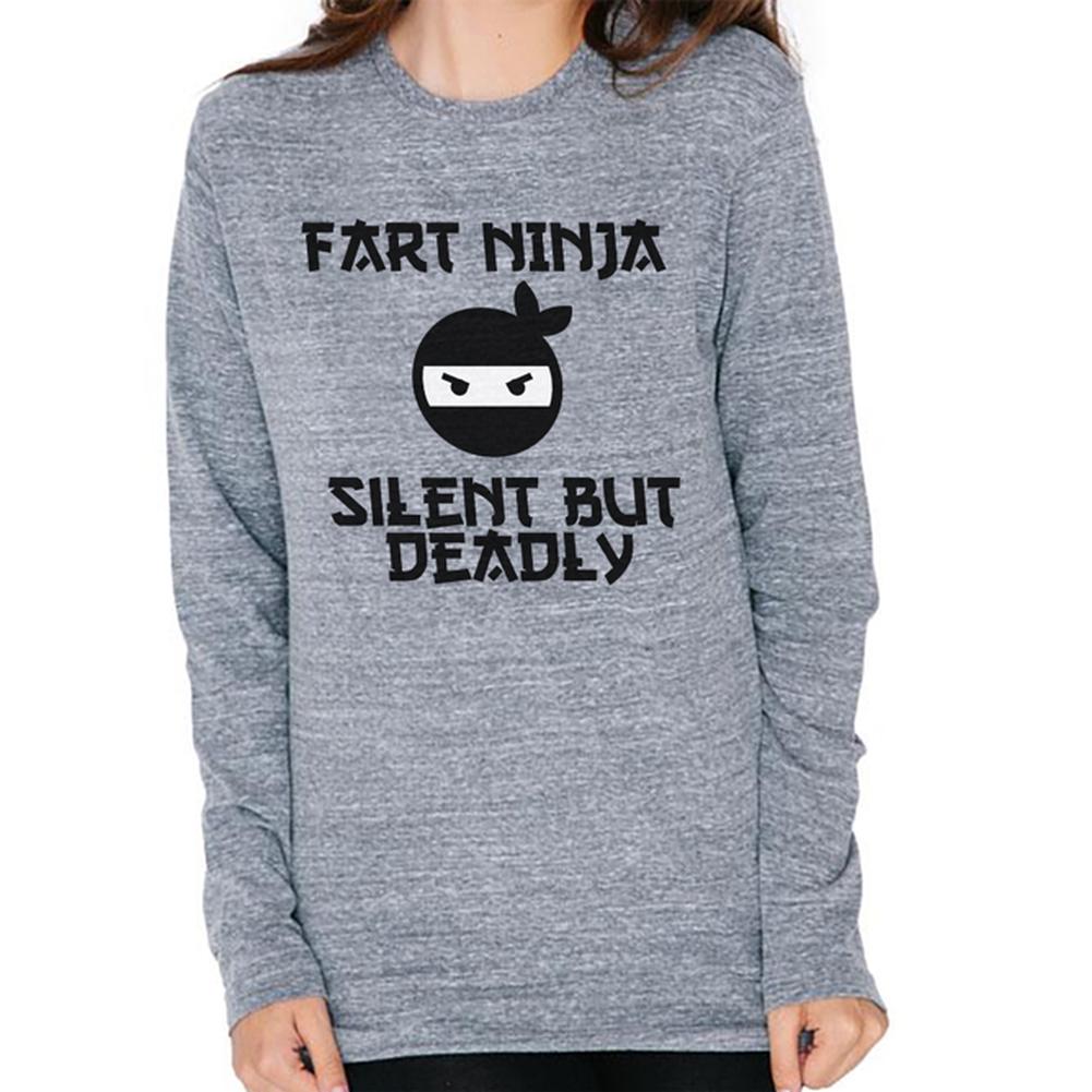 Fart Ninja SBD Mens Soft Long Sleeve T Shirt Men's Long Sleeves Old Glory 2XL Heather 