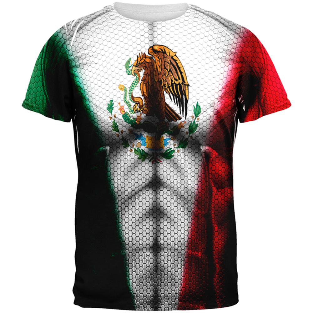 Cinco De Mayo Super Mexicano All Over Mens T Shirt Men's T-Shirts Old Glory 2XL Multi 