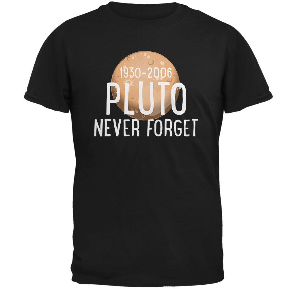 Planet Pluto Never Forget Dwarf Mens T Shirt Men's T-Shirts Old Glory 2XL Black 