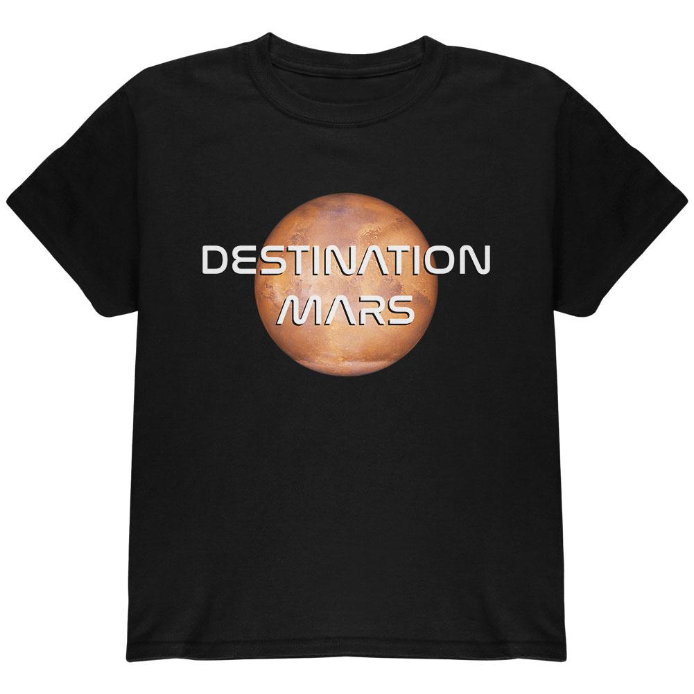 Planet Mars Destination Youth T Shirt Youth T-Shirts Old Glory LG Black 