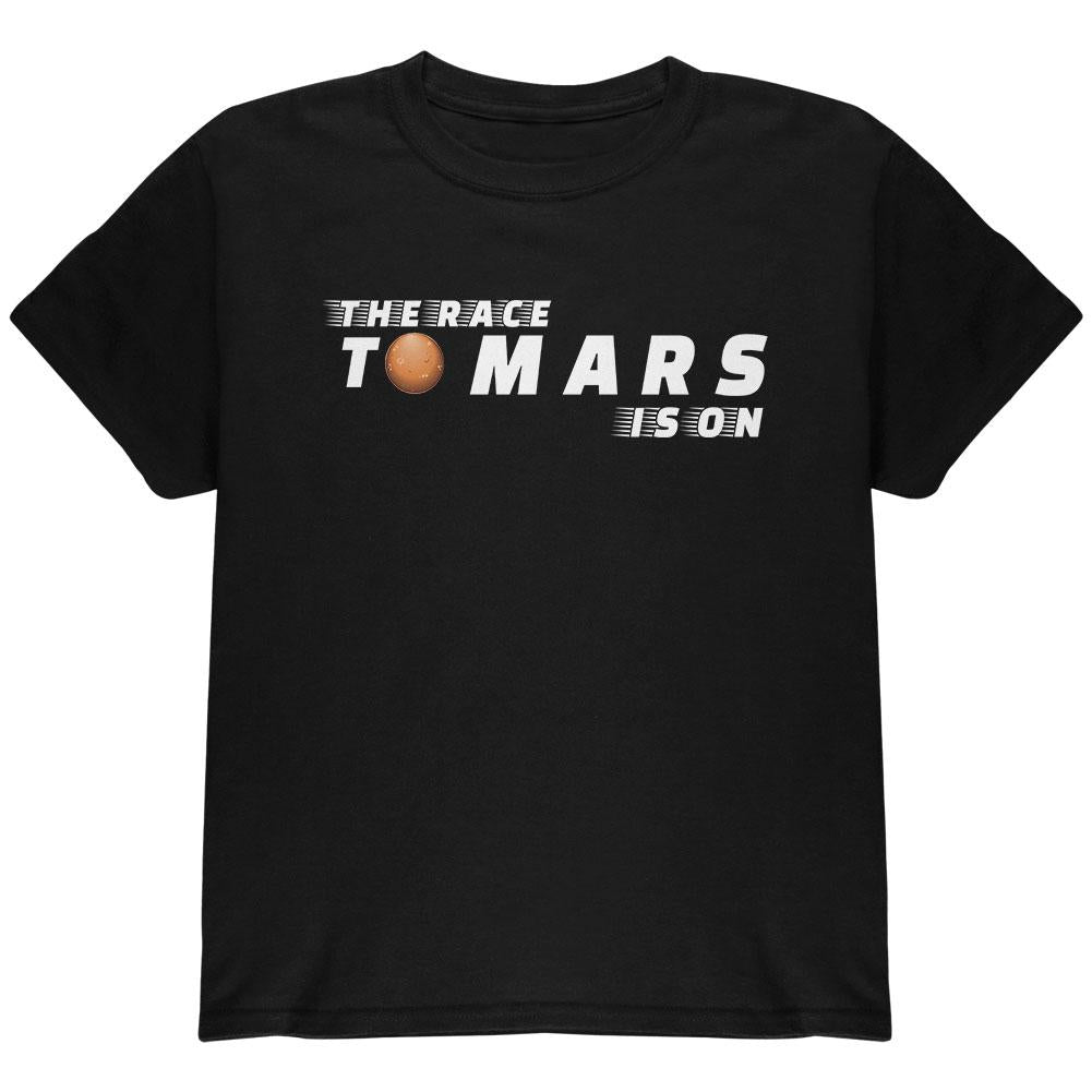 Planet Mars Race Youth T Shirt Youth T-Shirts Old Glory LG Black 