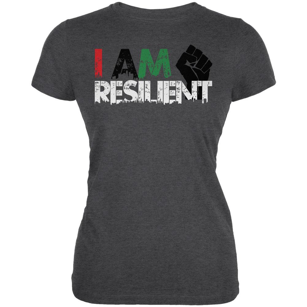 Black History Month Pride I Am Resilient Juniors Soft T Shirt Juniors T-Shirts Old Glory 2XL Deep Heather 