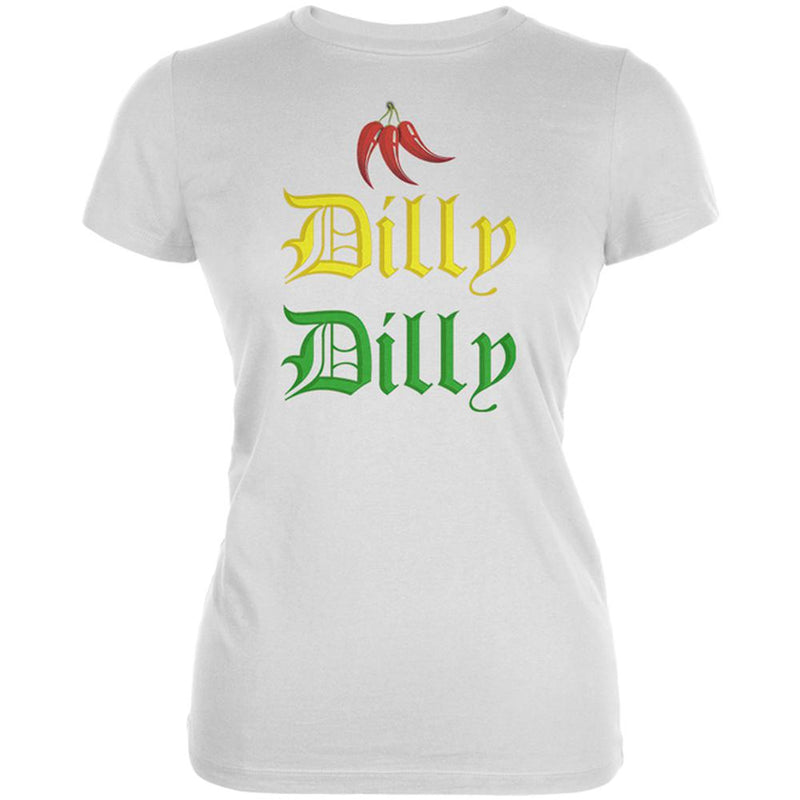 Cinco De Mayo Dilly Dilly Hot Peppers Juniors Soft T Shirt Juniors T-Shirts Old Glory 2XL White 