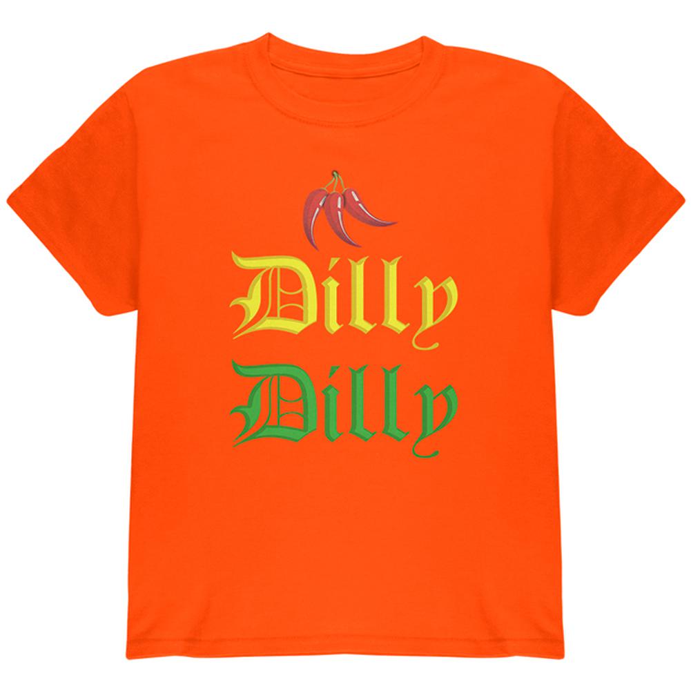 Cinco De Mayo Dilly Dilly Hot Peppers Youth T Shirt Youth T-Shirts Old Glory LG Orange 