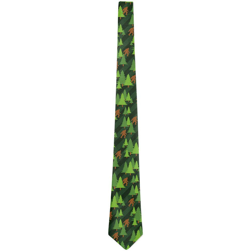 Sasquatch Bigfoot Woods Pattern All Over Neck Tie Ties Old Glory   