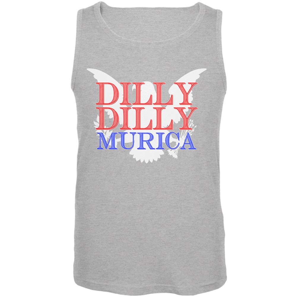 4th of July Dilly Dilly MURICA Mens Tank Top Men's Tank Tops Old Glory 2XL Heather 