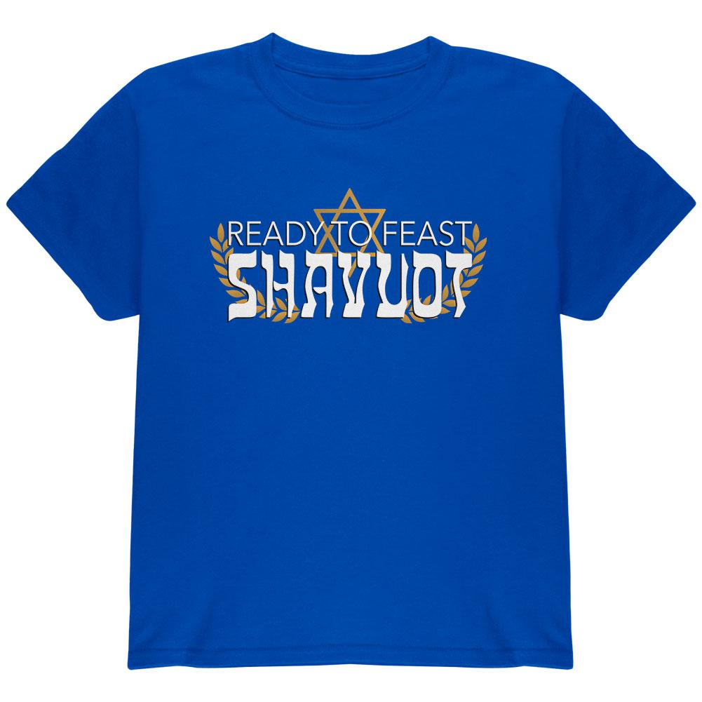 Jewish Shavout Ready To Feast Wheat Youth T Shirt Youth T-Shirts Old Glory LG Royal 