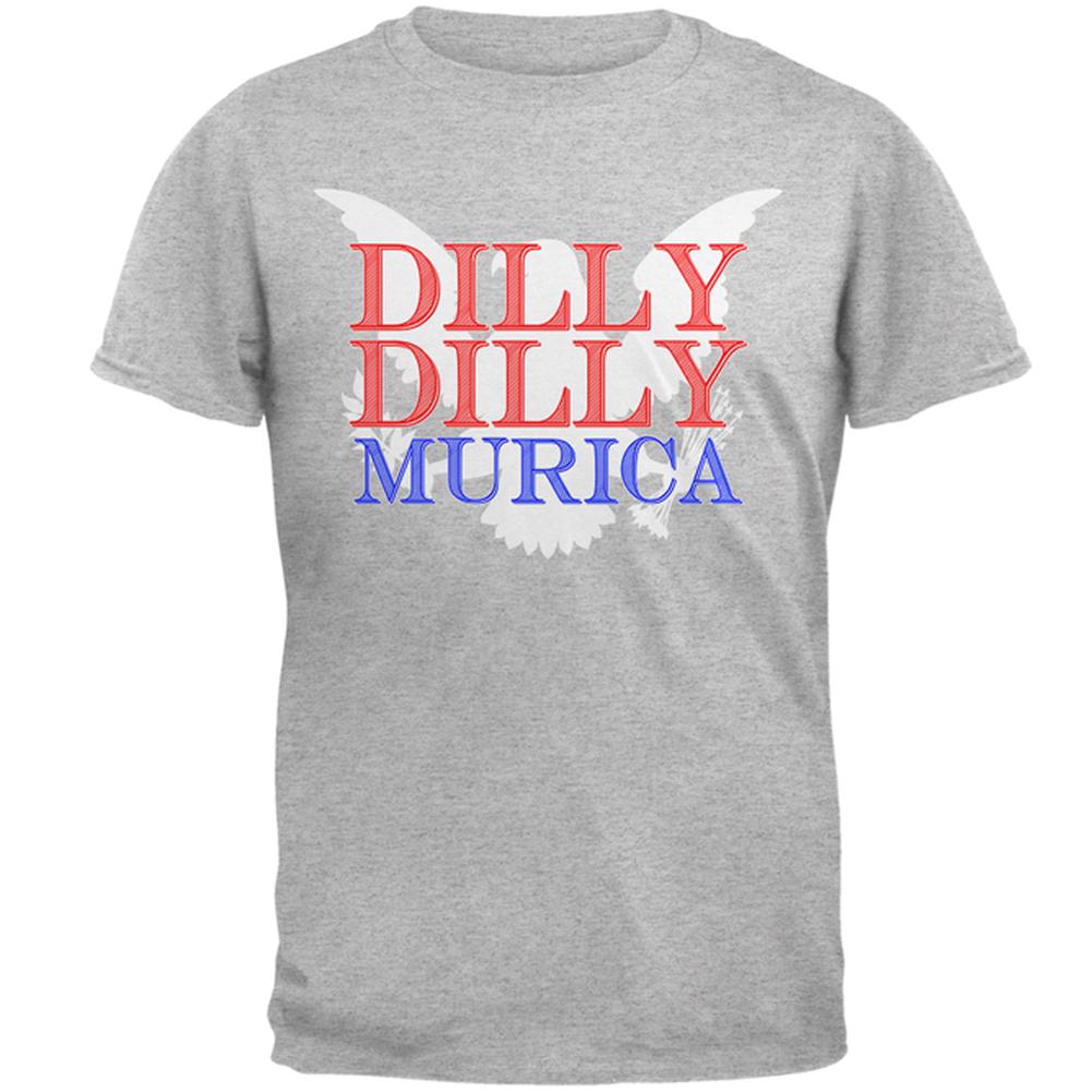 4th of July Dilly Dilly MURICA Mens T Shirt Men's T-Shirts Old Glory 2XL Heather 