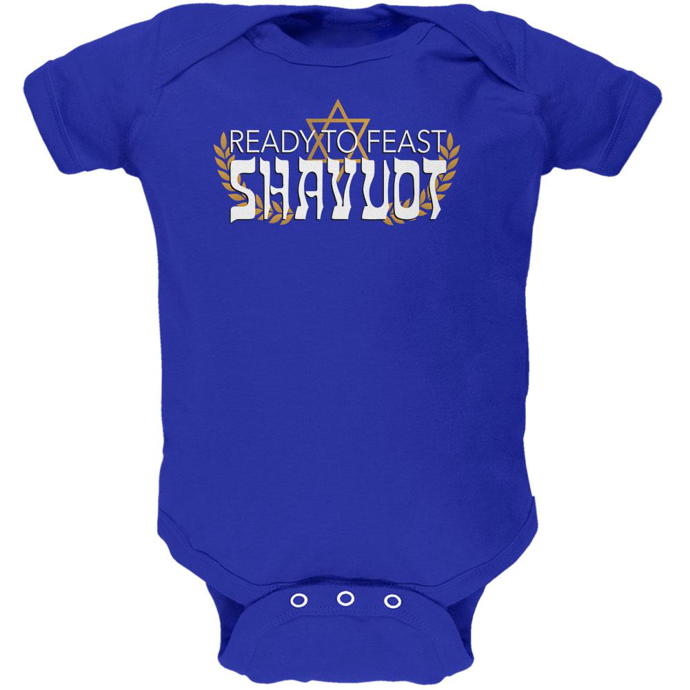 Jewish Shavout Ready To Feast Wheat Soft Baby One Piece Baby One Piece Old Glory 0-3M Royal 