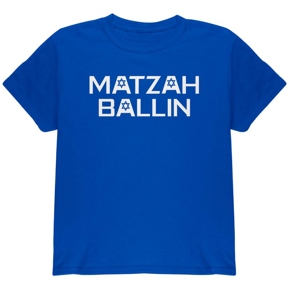 Jewish Matzah Ballin' Youth T Shirt Youth T-Shirts Old Glory LG Royal 