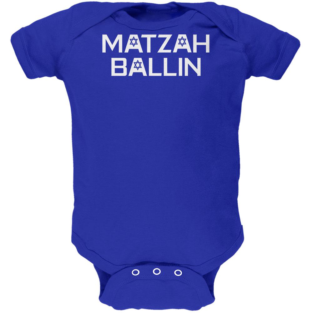 Jewish Matzah Ballin' Soft Baby One Piece Baby One Piece Old Glory 0-3M Royal 