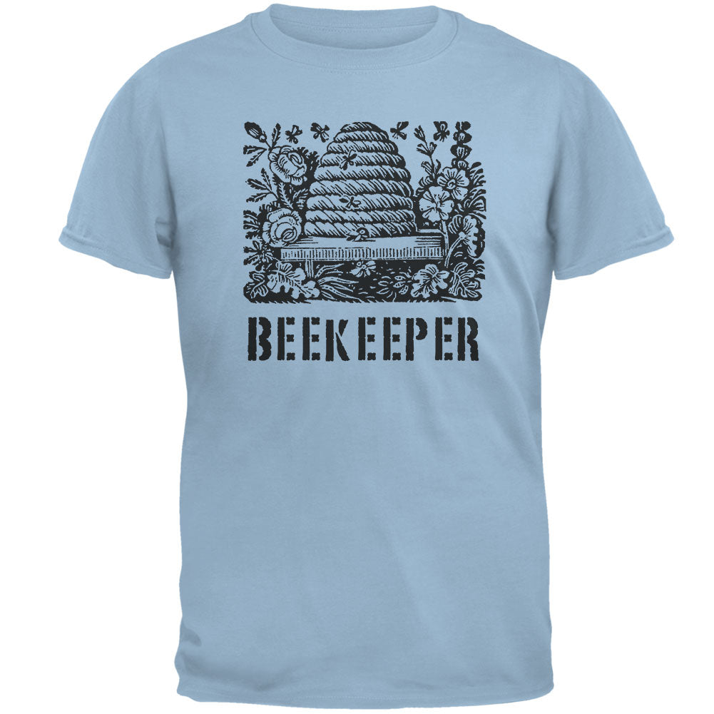 Vintage Bee Beekeeper Hive Mens T Shirt Men's T-Shirts global 2XL Light Blue 