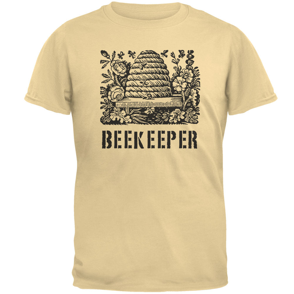 Vintage Bee Beekeeper Hive Mens T Shirt Men's T-Shirts global 2XL Yellow Haze 