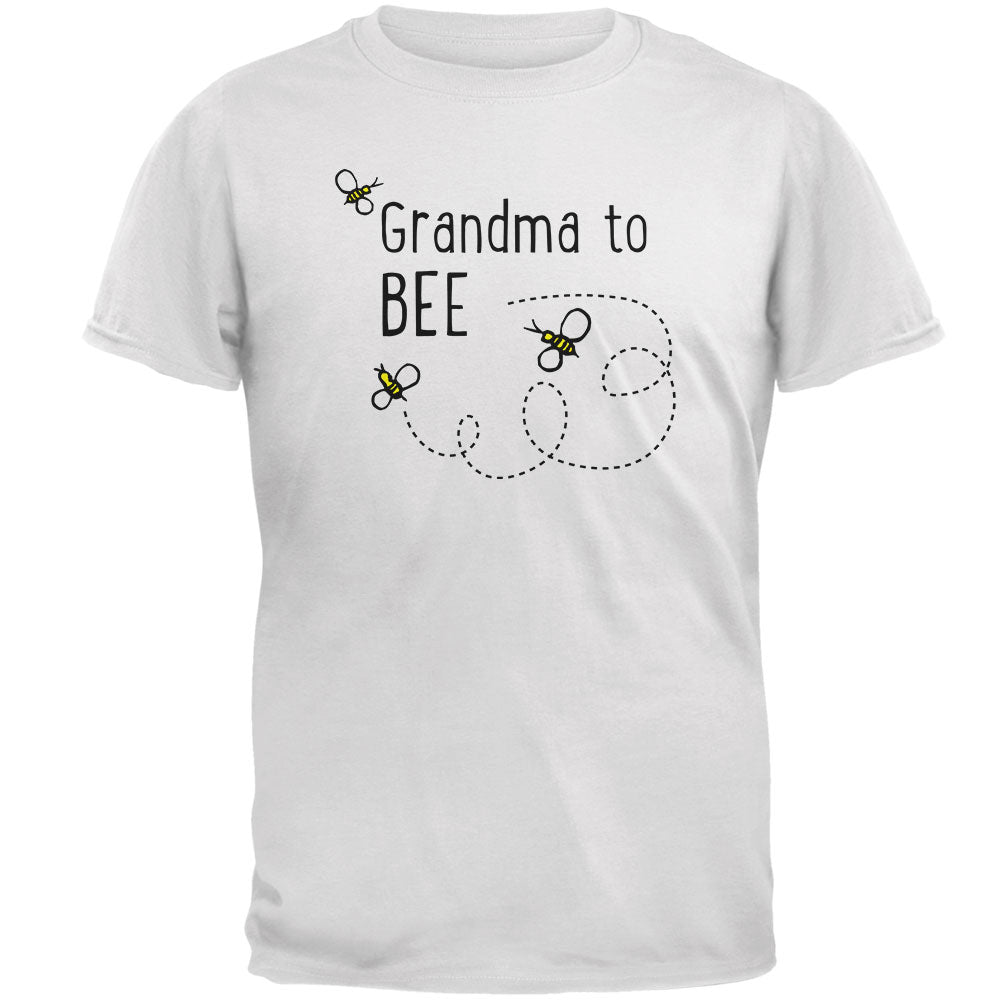 Bees Bumblebee Grandma to Bee Be Mens Soft T Shirt Men's T-Shirts global 2XL White 