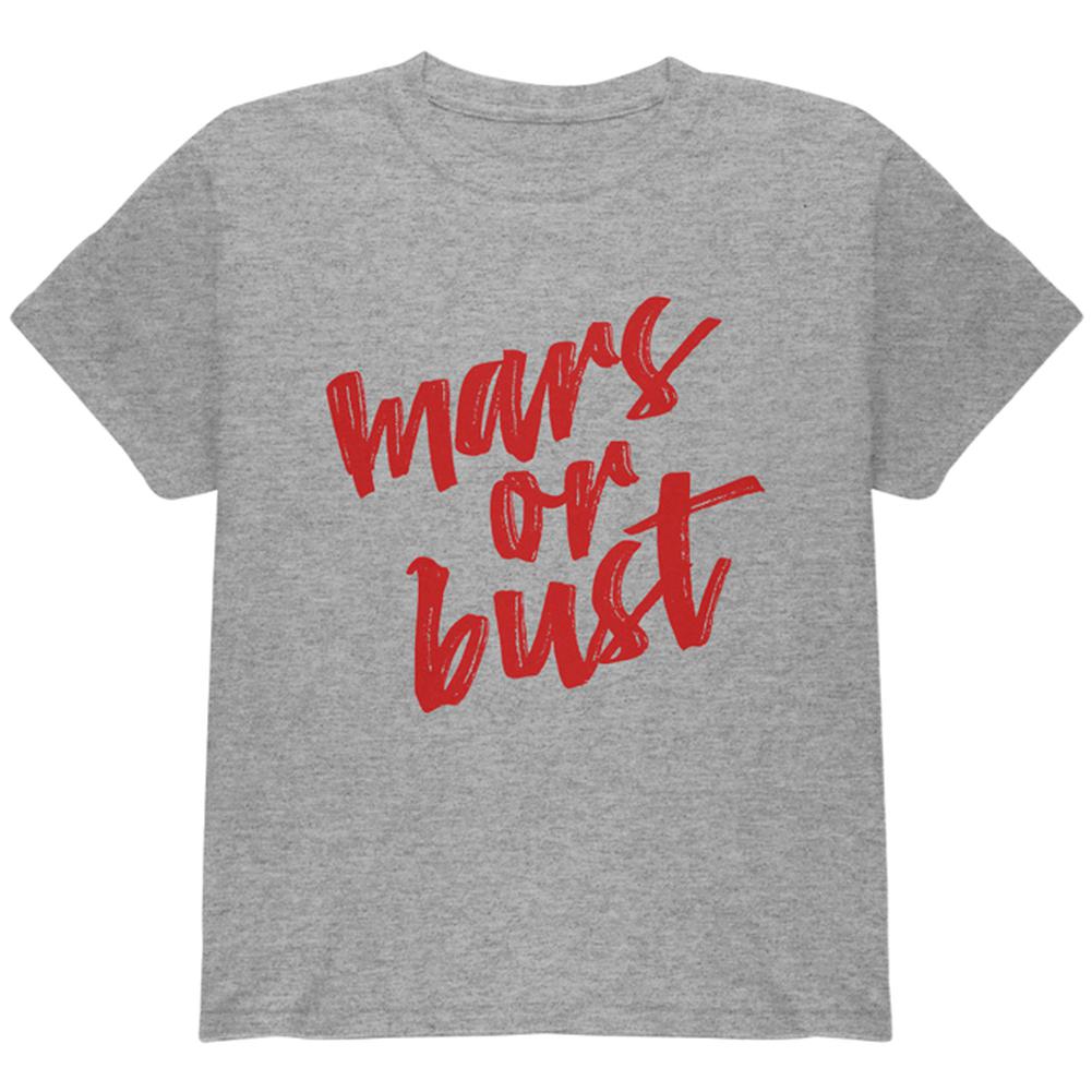 Mars or Bust Youth T Shirt Youth T-Shirts Old Glory LG Heather 