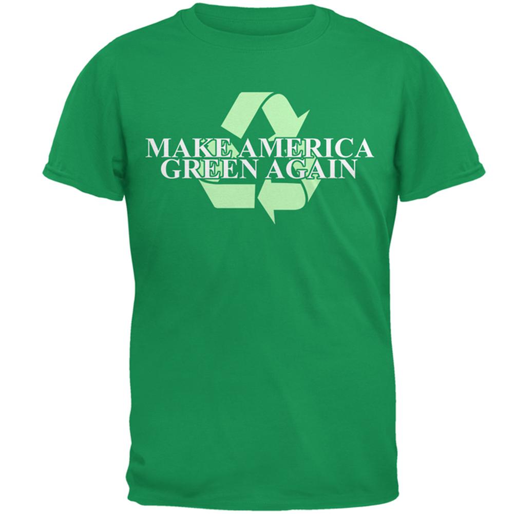 Make America Green Again Recycle Mens T Shirt Men's T-Shirts Old Glory 2XL Irish Green 