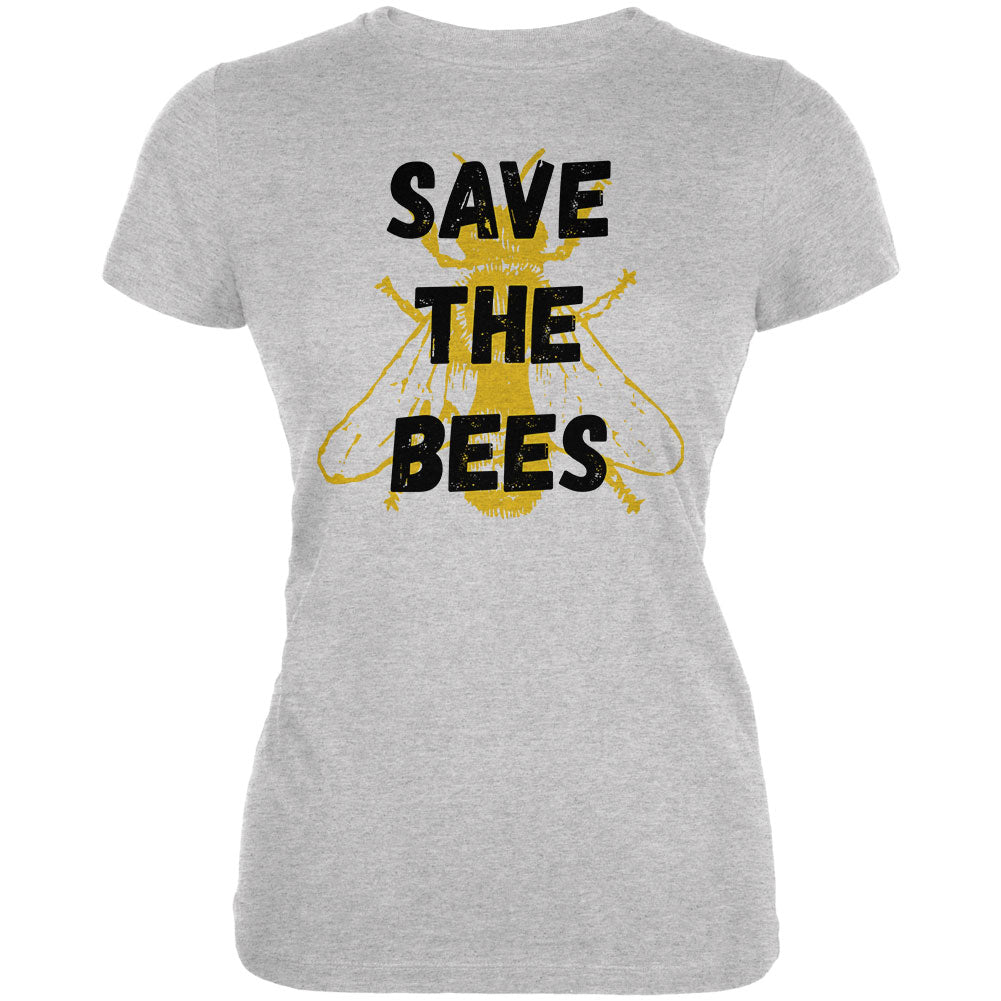 Honey Bee Save the Bees Juniors Soft T Shirt Junior's T-Shirts global 2XL Heather 