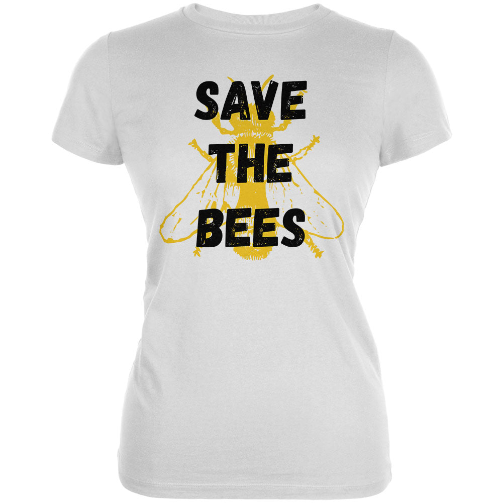 Honey Bee Save the Bees Juniors Soft T Shirt Junior's T-Shirts global 2XL White 