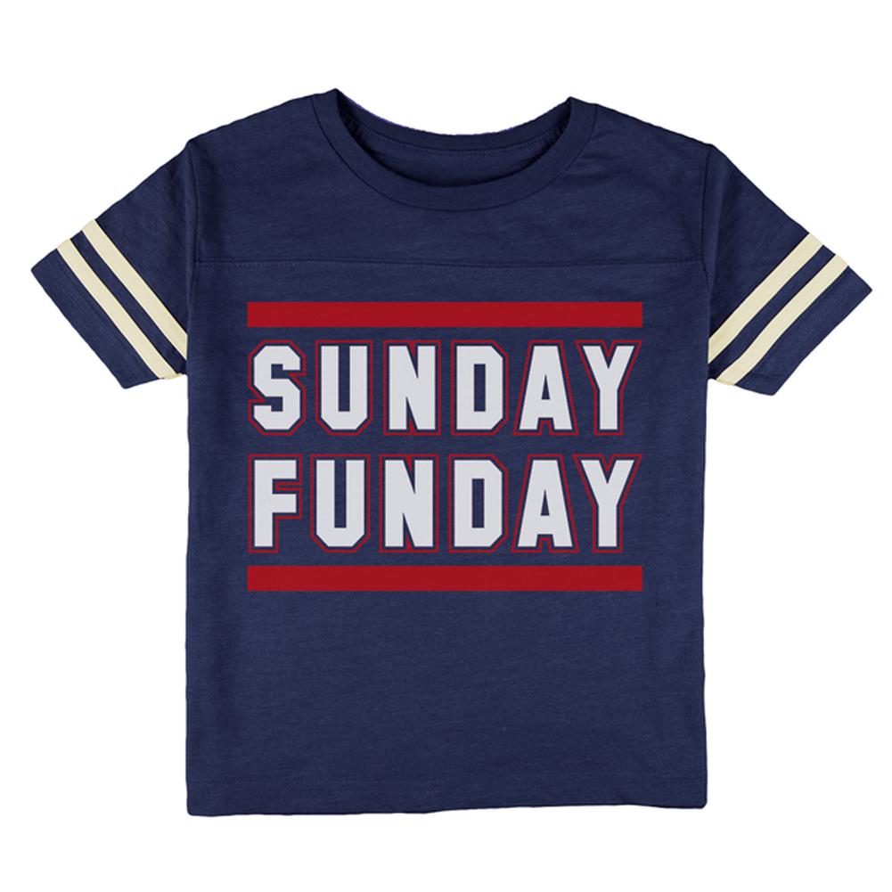 Sunday Funday Buffalo Toddler Football T Shirt Toddler T-Shirts Old Glory 2T Heather Royal 