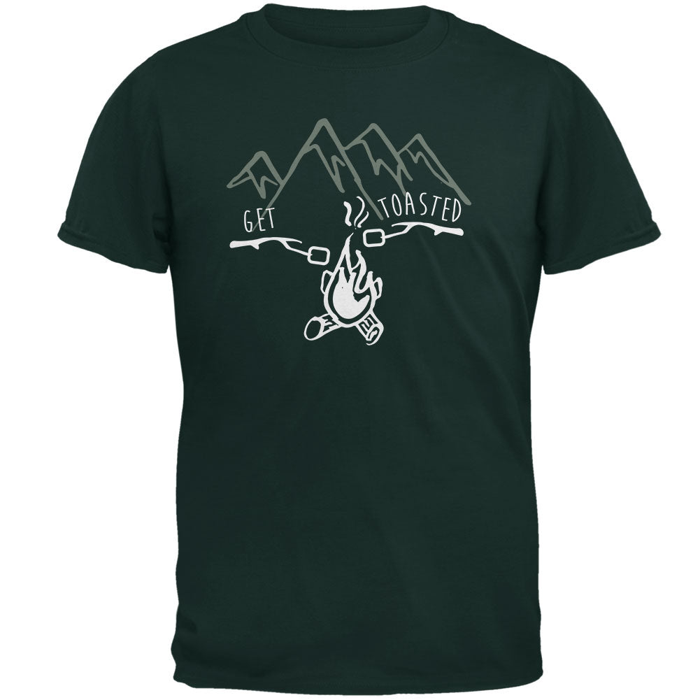 Camping Nature Get Toasted Smores Mens T Shirt Men's T-Shirts Old Glory 3XL Forest Green 